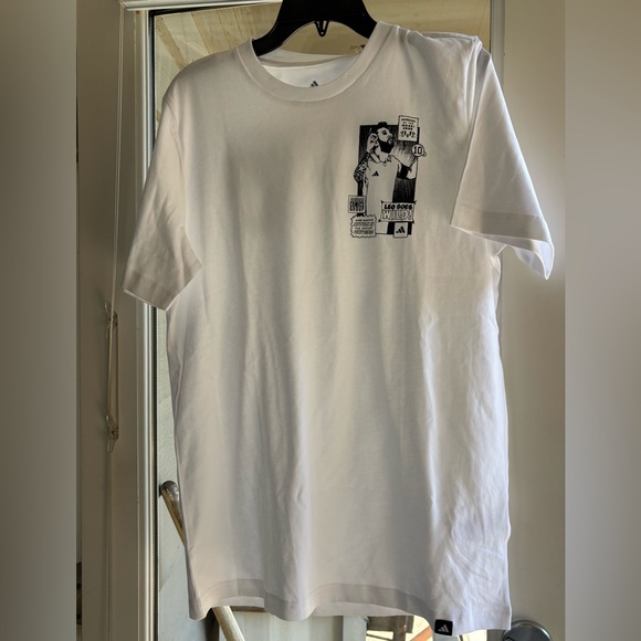 Men Adidas Messi icon graphic t-shirt, size M - Picture 1 of 4